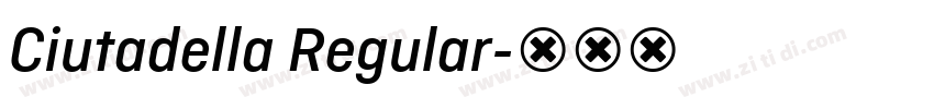 Ciutadella Regular字体转换